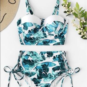 Shein Leaf Tie Bikini